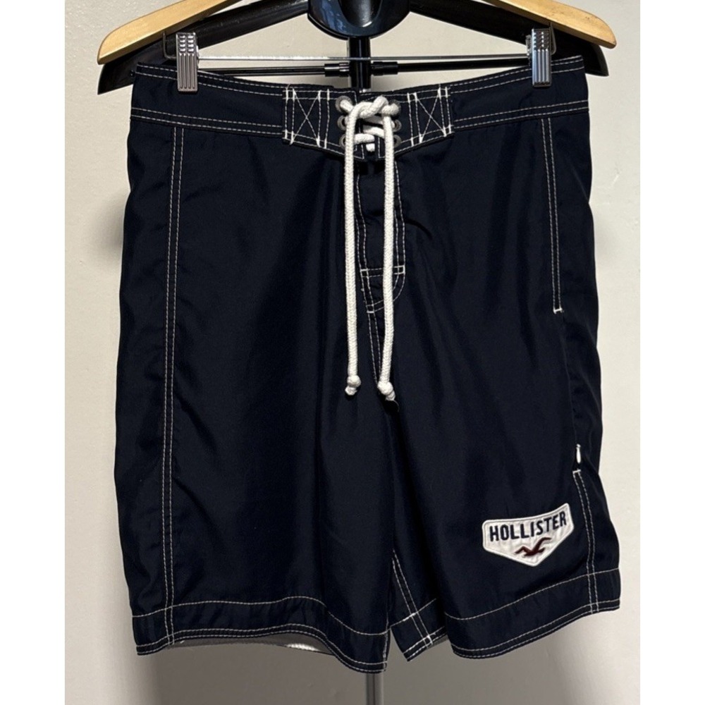 Hollister California Spell out Blue Lightweight Board Shorts Size Small S